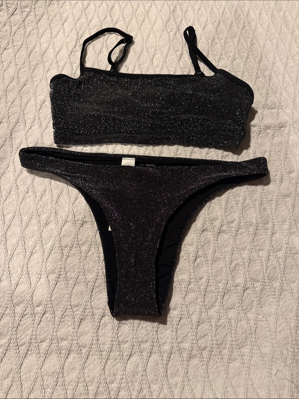 aerie Black Shimmery Bikini